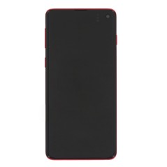 Bloc écran Dynamic AMOLED Original Samsung pour Samsung Galaxy S10 Cardinal Red (Rouge)