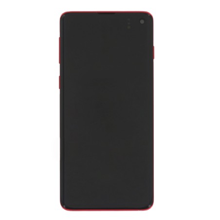 Bloc écran Dynamic AMOLED Original Samsung pour Samsung Galaxy S10 Cardinal Red (Rouge)