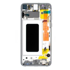 Bloc écran AMOLED + Tactile Original Samsung Assemblé sur châssis pour Samsung Galaxy S10E Prism White (Blanc)