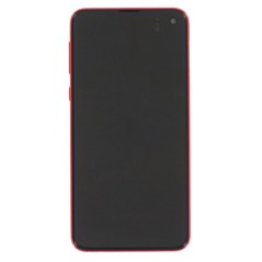 Bloc écran AMOLED + Tactile Original Samsung Assemblé sur châssis pour Samsung Galaxy S10E Cardinal Red (Rouge)