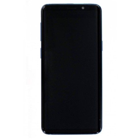 Bloc écran AMOLED + Tactile Original Samsung Assemblé sur châssis pour Samsung Galaxy S9 Coral Blue (Bleu)
