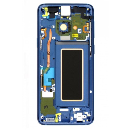 Bloc écran AMOLED + Tactile Original Samsung Assemblé sur châssis pour Samsung Galaxy S9 Coral Blue (Bleu)