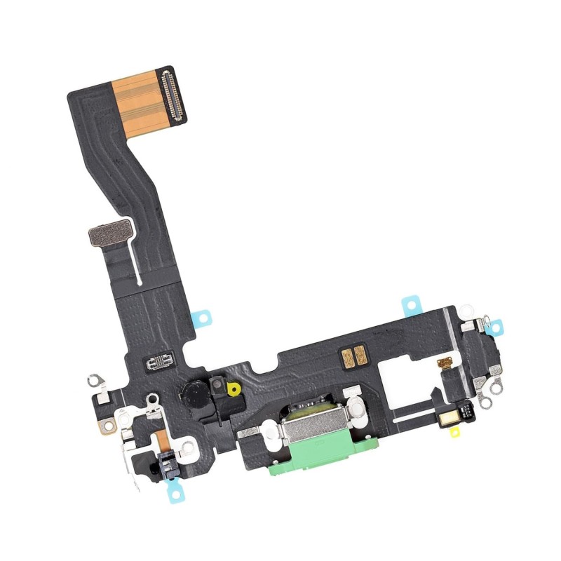 Nappe du connecteur de charge de l'iPhone 12 Vert - Compatible