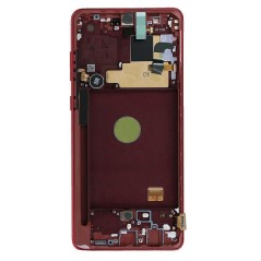 Bloc écran AMOLED + Tactile Original Samsung Assemblé sur châssis du Samsung Galaxy Note 10 Lite Rouge