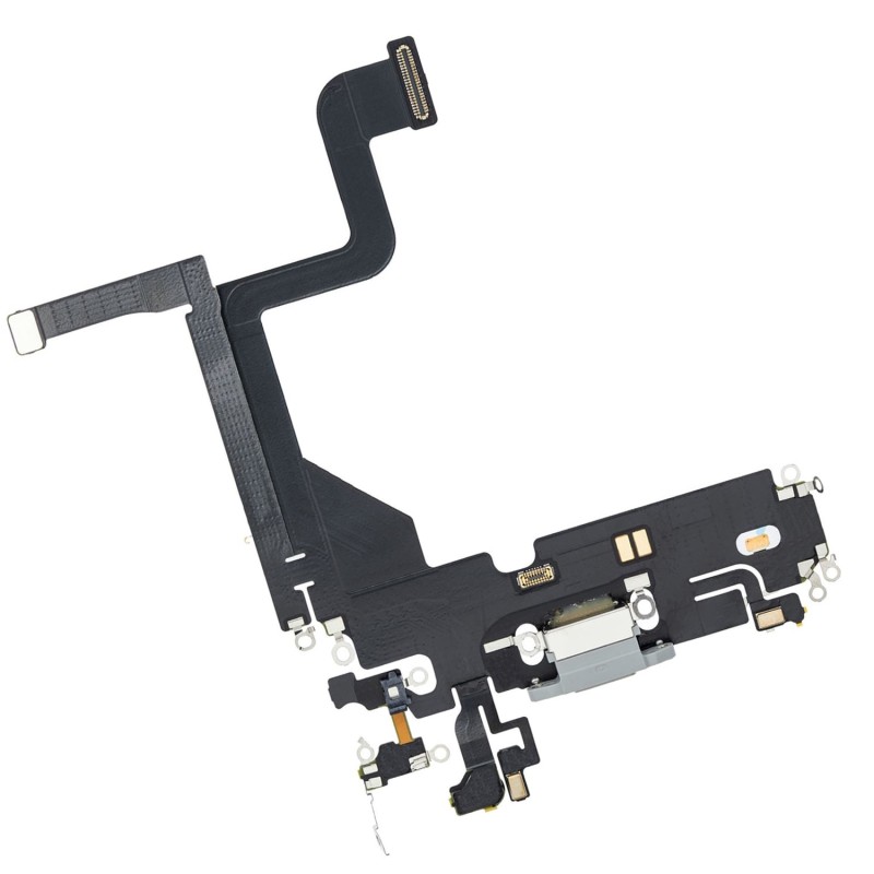 Nappe du connecteur de charge de l'iPhone 13 Pro Argent - Compatible