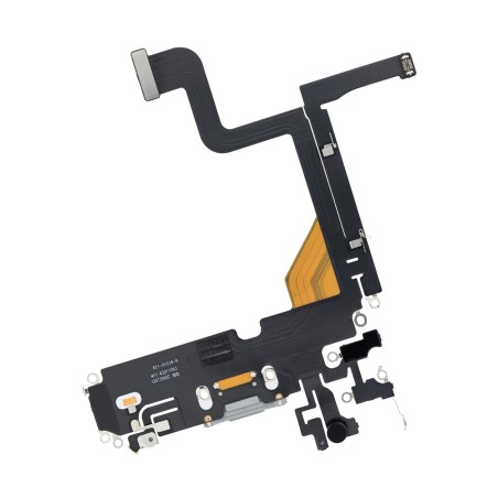 Nappe du connecteur de charge de l'iPhone 13 Pro Argent - Compatible