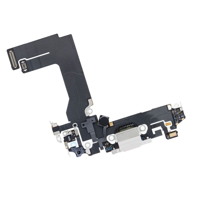 Nappe connecteur de charge Lightning Blanc (Lumière Stellaire) de l'iPhone 13 Mini - Originale