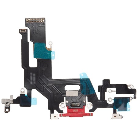 Nappe connecteur de charge Lightning Rouge de l'iPhone 11 - Compatible