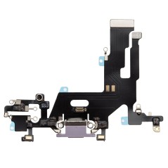 Nappe connecteur de charge Lightning Violet de l'iPhone 11 - Compatible