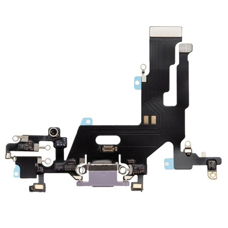 Nappe connecteur de charge Lightning Violet de l'iPhone 11 - Compatible