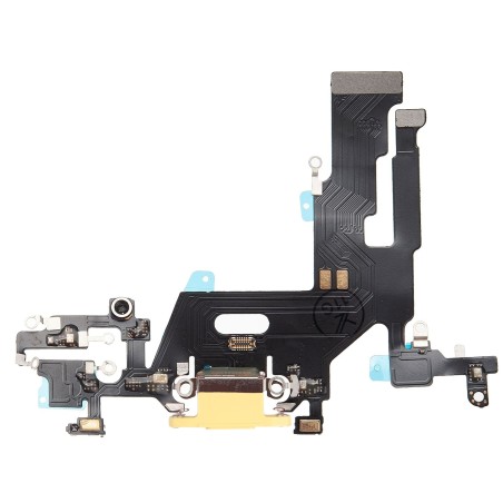 Nappe connecteur de charge Lightning Jaune de l'iPhone 11 - Compatible