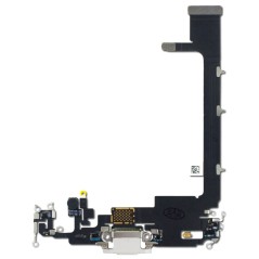 Nappe du connecteur de charge de l'iPhone 11 Pro Max Argent - Sans Puce IC / À souder
