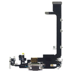Nappe du connecteur de charge de l'iPhone 11 Pro Max Noir (Gris Sidéral) - Sans Puce IC / À souder