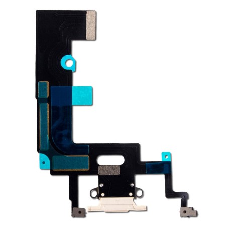 Nappe connecteur de charge Lightning Blanc de l'iPhone XR - Compatible