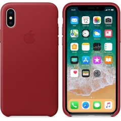 Officiel Apple - Coque en cuir pour iPhone X - Rouge