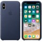 Officiel Apple - Coque en cuir pour iPhone X - Bleu