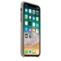 Officiel Apple - Coque en cuir pour iPhone X - Taupe