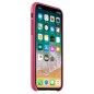 Officiel Apple - Coque en cuir pour iPhone X - Rose Fushia