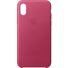 Officiel Apple - Coque en cuir pour iPhone X - Rose Fushia