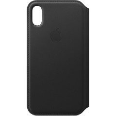 Officiel Apple - Étui folio en cuir pour iPhone X - Noir