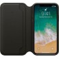 Officiel Apple - Étui folio en cuir pour iPhone X - Noir