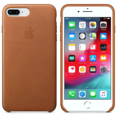 Officiel Apple - Coque en cuir pour iPhone 8 Plus - Marron Selle