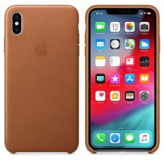 Officiel Apple - Coque en cuir pour iPhone XS Max - Marron Selle