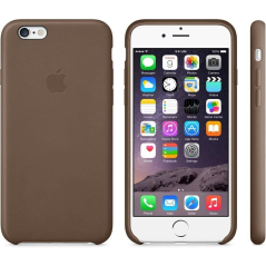 Officiel Apple - Coque en cuir pour iPhone 6 - Marron Olive