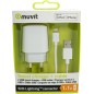 Muvit Chargeur Secteur et câble Blanc pour iPhone et iPad