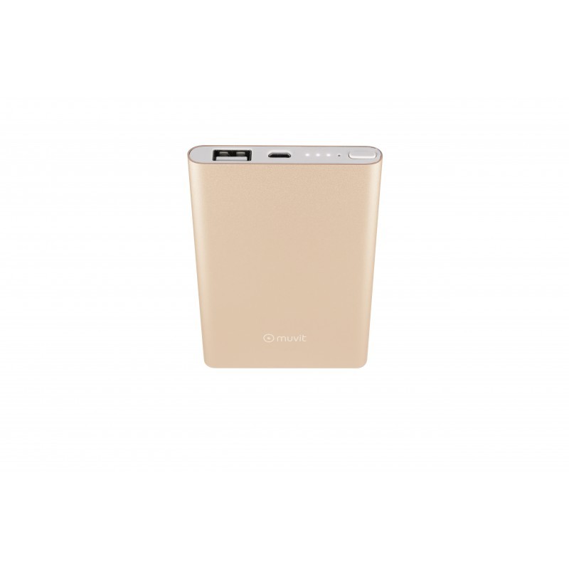 Batterie De Secours Muvit 5000mAh Finition Metal Or