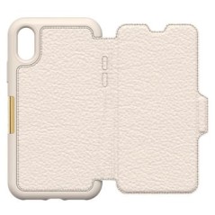 Coque de protection Strada beige pour iPhone X