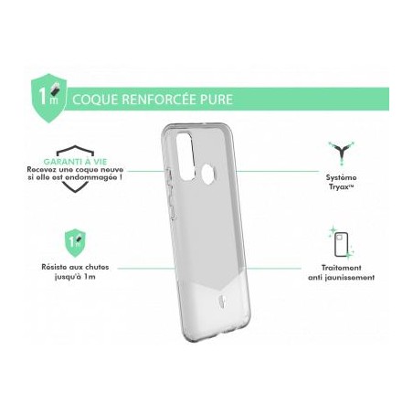 Coque de protection Force Case Pure Transparente pour Huawei P Smart 2020